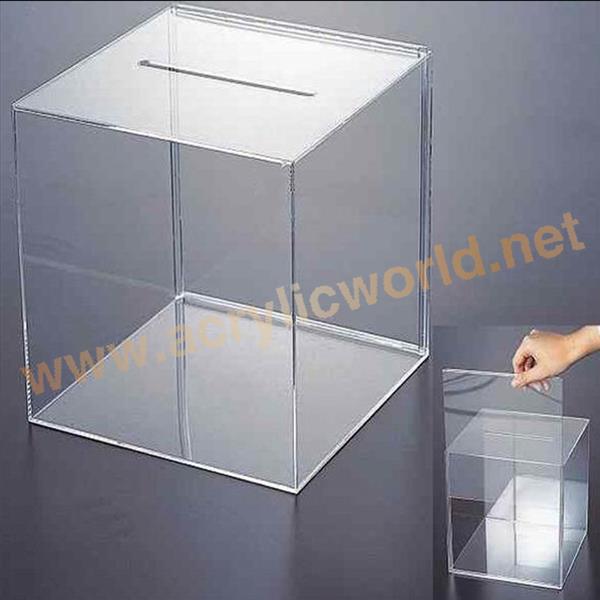 Acrylic donation box   acrylic suggestion box